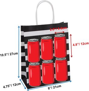 ถุงกระดาษคราฟท์สีขาวดำหูหิ้วแบบบิด พิมพ์โลโก้ได้ - Product Image 2