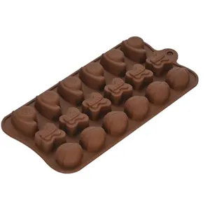 10 unids/lote molde de silicona de Chocolate de dibujos animados amor pudín gelatina cubo de hielo queso letras caramelo hielo rejillas molde para hornear