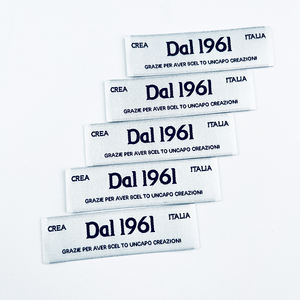 Customized High-end Polyester Woven <strong>Main</strong> <strong>Label</strong> with Collar Logo and Neck <strong>Labels</strong> Self-Adhesive Washable Garment Accessories - Product Image 1