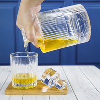 Ensemble de carafes transparentes en gros pour bourbon, whisky, vodka, 750 ml, carafe en verre cristal de luxe avec logo personnalisé