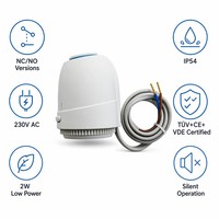 Actionneur thermique électrique 230V normalement fermé (NF) pour système de chauffage par le sol, vanne de contrôle d'eau M30*1.5, certifié CE, RoHS