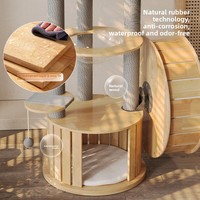 Miao Zan Tapis roulant silencieux et structure d'escalade pour chat en bois massif, grande taille pour la maison
