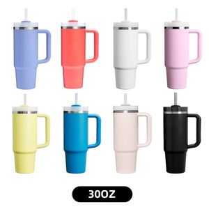 Gobelet de voyage isotherme H2.0 pour voiture, 30 oz, double paroi sous vide, avec couvercle et paille, antidérapant, logo personnalisé OEM - Product Image 5