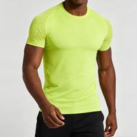 T-shirts Athleisure à Col Rond pour Hommes, Tailles Européennes, Séchage Rapide, Manches Courtes, pour la Gym et le Fitness, Respirants et Rafraîchissants, Hauts de Sport Actifs