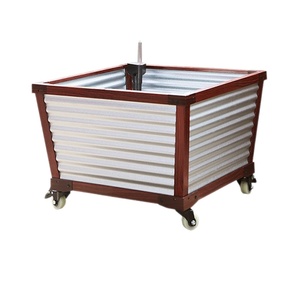 Fioriera Quadrata in Alluminio con Ruote e Sistema di Auto-Irrigazione per <span class=keywords><strong>Balcone</strong></span> e Giardino - Product Image 1