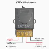 Interrupteur sans fil RF433, télécommande 433Mhz AC 220V, relais pour moteur, pompe à eau, système d'accès aux portes, interrupteur sans fil pour alimentation