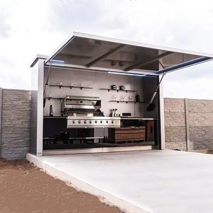 Outdoor Folding Kitchen Integrated Home Stainless Steel <b>Mirror</b>-Finish Movable Mini Kitchen Smart Appliances - Product Image 3