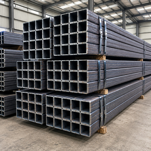 Hot Rolled Welded ERW Carbon square Steel Pipes Tubing Metal Tubes JIS/KS 180x180mm 6M 12M Hollow Square Structural Iron Tube