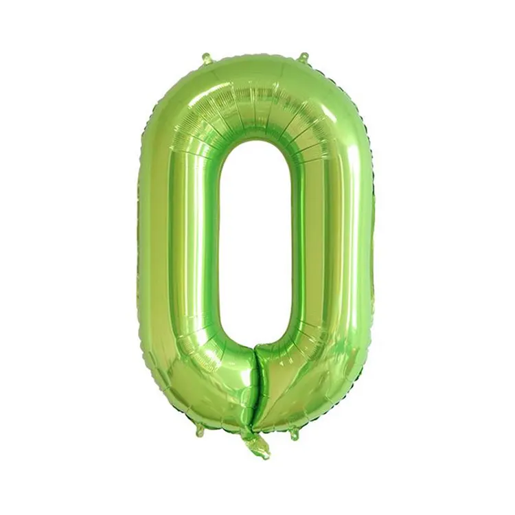 Baby Birthday Party Decoration Huge 40 Inch Helium Mylar Ballons Green Number Balloons