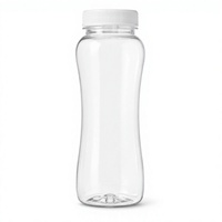 Bouteille de boisson en plastique transparente PET ovale de 500 ml avec bouchon à vis vide pour jus, lait, thé
