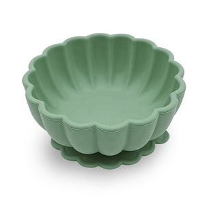 Ensemble de bols en silicone pour bébé avec cuillère, sans BPA, logo personnalisé, vaisselle pour tout-petits, kit cadeau pour les repas des enfants - Product Image 1