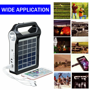 Portable 6V Rechargeable Panneau Solaire Système De Générateur De Stockage D'énergie Chargeur USB Avec Lampe Éclairage Maison Système D'énergie Solaire Kit - Product Image 6
