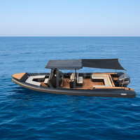 Bateaux pneumatiques rigides en aluminium RIB de luxe de 32 pieds Rhib960 à double coque Orca Hypalon/PVC avec T Top + pare-soleil