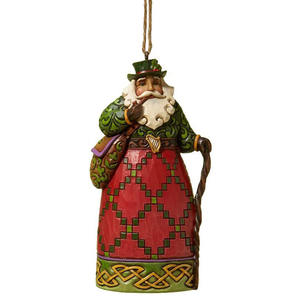 Vendita calda <span class=keywords><strong>Creek</strong></span> polacco di Babbo Natale statuetta in resina che appende padre ornamento di natale elegante artificiale decorazione natalizia - Product Image 1