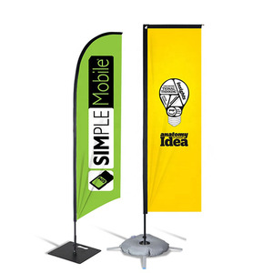FEAMONT Supply Factory Advertising Tear Drop Flying Custom Banner Beach Flag