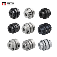 Accouplement de type disque à diaphragme flexible en alliage d'aluminium de haute qualité avec un diamètre de trou de 10 mm, personnalisable OEM