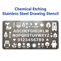 Pochoir personnalisé en acier inoxydable pour lettres et chiffres, modèle de peinture métallique réutilisable pour loisirs créatifs