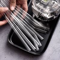 Pailles à Cocktail Réutilisables en Verre Borosilicaté, 0.8 x 20 cm, Transparentes et Résistantes à la Chaleur, Écologiques, pour Boissons (Personnalisation du Logo)