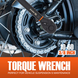 <span class=keywords><strong>HOYO</strong></span> Llave Dinamométrica de Trinquete con Clic, de 3/8" de Accionamiento, Métrica, OEM, <span class=keywords><strong>10</strong></span>-60 Nm, 72 Dientes, de Acero Aleado con Tratamiento Negro, para Mecánicos Profesionales - Product Image 4