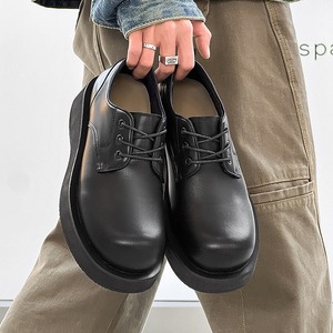 Zapatos de plataforma negros para hombre, estilo nicho 2025, zapatos de cuero casuales para aumentar la altura, para uso diario - Product Image 2
