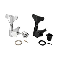 Guitar Accessories Bass Fully Enclosed Tuning Pegs 4-String Alloy Silver Fishbone Bass Fully Enclosed String Posts