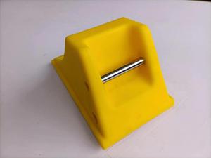 Nhiệm vụ nặng nề 40 tấn <span class=keywords><strong>PU</strong></span> bánh xe chock với nhôm xử lý và cơ sở cao su - Product Image 2