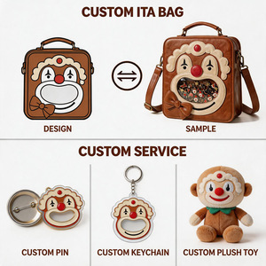 Bolso Bandolera Personalizado de Cuero PU con Diseño de Conejo Payaso y Patrón de Dibujos Animados, con Solapa y Cierre, para Mujer - Product Image 3