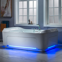 Baignoire de massage à remous en acrylique Gurgle Luxury pour 2 personnes, 12 jets d'eau, 4 panneaux amovibles, spa à domicile