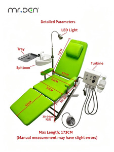 Unidad de Sillón <span class=keywords><strong>Dental</strong></span> Plegable Portátil Mr.Den con Luz LED/Bandeja/Escurridor/Turbina de 4 Orificios/<span class=keywords><strong>Compresor</strong></span> de Aire <span class=keywords><strong>para</strong></span> Clínica Móvil - Product Image 4