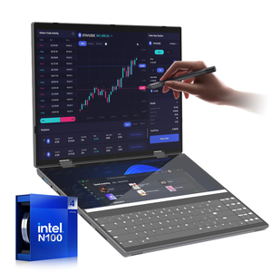 <span class=keywords><strong>Laptop</strong></span> Layar Ganda Label Pribadi Gratis 1920*1280 IPS 10.5+10.5 inci Layar Sentuh Intel N100 Quad Core <span class=keywords><strong>Laptop</strong></span> Bisnis Layar Sentuh - Product Image 1