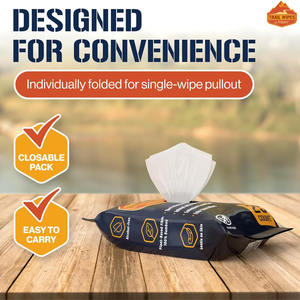 Lingettes pour le corps en fibre de bambou 100% personnalisées LINGETTES FORON-THE-GOWET PARFAITES Fibres à base de plantes Biodégradables EarthFriendly - Product Image 4