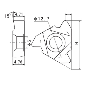 Yanzhen Tipo II Tubo De Perfuração 70 Graus Taper Rosca Inserção Rosca Interna Alta Precisão Resistente Ao Desgaste Ferramenta De Corte 22NR4Y1 - Product Image 2