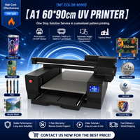 Imprimante à plat UV MT COLOR CE A1 60*90cm, 3 têtes d'impression, détecteur de hauteur automatique, imprimante numérique industrielle pour bois, métal, verre