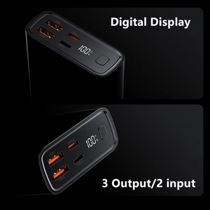 Porpiu Mới Nhất Chất Lượng Cao Hiển Thị Kỹ Thuật Số Ngân Hàng Điện 20000MAh Loại C Đầu Ra Qc3.0 20W Nhanh Chóng Sạc Cho Điện Thoại - Product Image 4