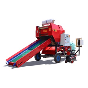 Petite presse à balles ronde <span class=keywords><strong>pour</strong></span> ensilage avec enrouleur, moteur diesel, compacte <span class=keywords><strong>pour</strong></span> l'emballage sur <span class=keywords><strong>le</strong></span> terrain - Product Image 3