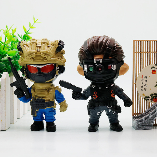 Q-Style Gaming Character Figurine, Mini Action Figure & Collectible Desk Ornament Gift