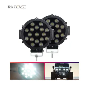 RUTENSE 51W LED Kerja Lampu Spot Beam Mengemudi Lampu untuk Truk Offroad Traktor ATV SUV UAZ Auto 4WD 4X4 Jalan 12V 24V 6500K Mobil