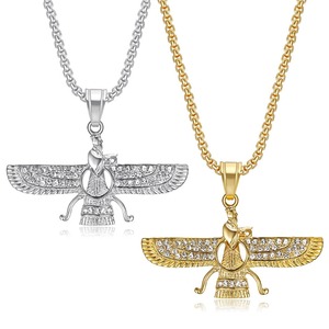 Luxe à la mode de haute qualité en acier inoxydable persan <span class=keywords><strong>zoroastrisme</strong></span> bijoux bijoux fins colliers unisexe titane acier - Product Image 1