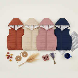 Meilleure Vente : Gilet Enfant Chaud et Confortable en Taffetas, Style Décontracté et Tendance pour l'Extérieur - Product Image 3