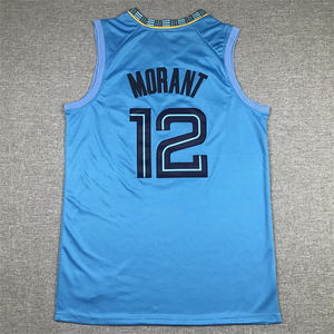 Ropa de Baloncesto Americana con Bordado Más Popular # Camiseta de los Memphis Grizzlies de Ja Morant número 12 para hombre - Product Image 3