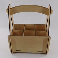 Lot de 6 porte-bouteilles en bois, porte-bouteilles en contreplaqué, porte-boissons