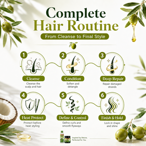 Collection complète de soins capillaires à l'huile d'olive en gros pour cheveux bouclés et texturés, hydratation intense et nourrissante, marque privée OEM - Product Image 6