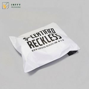 Custom <b>Compostable</b> Poly Side Gusset Mailing <b>Bags</b> Security Features Silk Screen Printed Clothing Mailer Packaging INFFY Packaging - Product Image 3