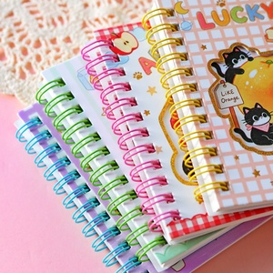 Cute Black <strong>Cat</strong> Spiral <strong>Notebook</strong> 70 Sheets 80GSM Paper Cover Gift 4 Fruit Designs Mini Pocket Bulk Wholesale - Product Image 5