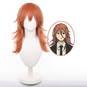 Peluca de <span class=keywords><strong>Cosplay</strong></span> de Demonio Ángel Naranja Marrón de 60 cm de Ainizi de Chainsaw Man - Product Image 1
