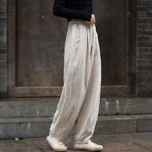 Harem Pants Women Cotton Linen Loose Plus Size Casual Breathable Lantern Pants With Pockets Spring Summer 2025 New Style - Product Image 4