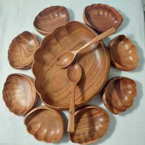 Grande assiette à fruits en bois, bols de service à salade en bois de qualité supérieure, outils essentiels pour la salade, fabriqués au Vietnam, vente en gros 2026 - Product Image 1