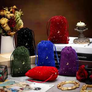Sac de rangement pour bijoux en velours exquis, logo personnalisé, petite pochette à cordon pour pierres précieuses, montres, emballages de bijoux recyclables - Product Image 4
