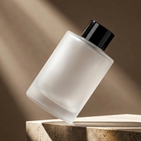 Botol Parfum Kosong Frosted 100ml 200ml Bentuk Silinder dari Kaca dengan Kotak, Siap Kirim dari Pabrik