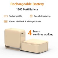 Imprimante d'étiquettes thermiques OEM de poche 0,5 pouce, imprimante thermique mini sans fil avec contrôle par application USB pour les étiquettes de nom de bureau